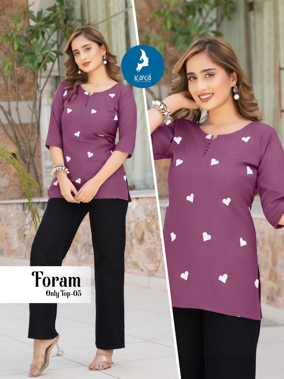 Kaya foram short top wholesale bazaar kurti